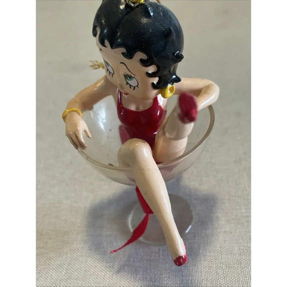 Vintage Betty Boop Martini Glass Ornament Flirty Retro Pin-Up Holiday‎ Decor